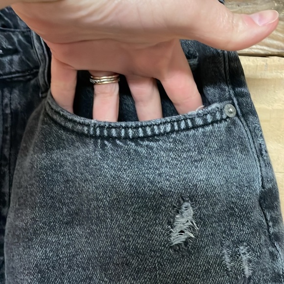 BDG size 30  Summer Cutoff High-rise Distress Fade Black Denim 2.5” Inseam Short - Picture 4 of 16